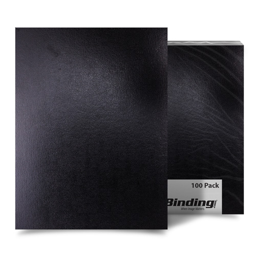 Black 8.5" x 14" Regency Leatherette Vinyl Covers - 100pk (FM8001D) Image 1