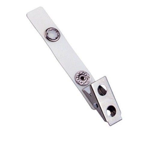 White Reinforced Vinyl Straps with 2-Hole Smooth Face Clips - 500pk (2120-1010) - $165.19 Image 1
