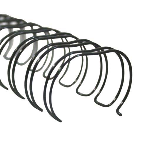 Renz Premium 1" Gray 2:1 Twin Loop Ring Wire - 100pk (RZ100GY), Binding Supplies Image 1