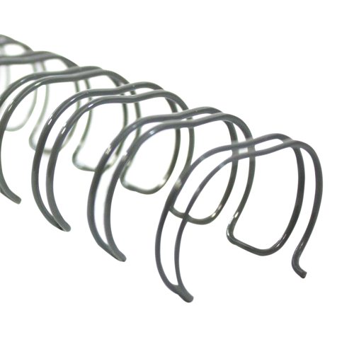 Renz Premium 3/4" Gray 2:1 Twin Loop Ring Wire - 100pk (RZ340GY), Binding Supplies Image 1