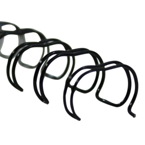 Renz Premium 7/16" Black 2:1 Twin Loop Ring Wire - 100pk (RZ716BK21) Image 1