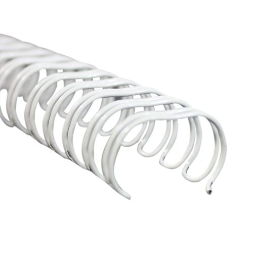 Renz Premium 9/16" White 3:1 Twin Loop Ring Wire - 100pk (RZ916WH) Image 1