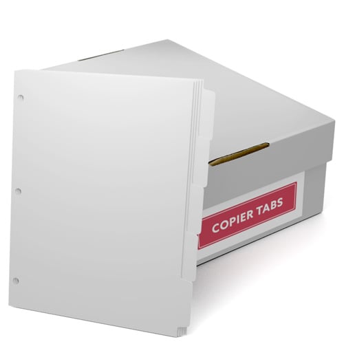 Reverse Collated 110lb Plain Paper Copier Tabs 3 Hole Punched (SRC1103H) - $138.99 Image 1