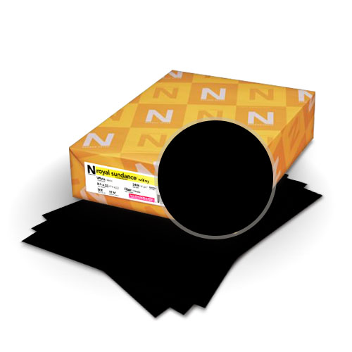Neenah Paper Royal Sundance Smooth Eclipse Black 8.5" x 11" 100lb Covers - 50pk (SC85X11EB400) Image 1