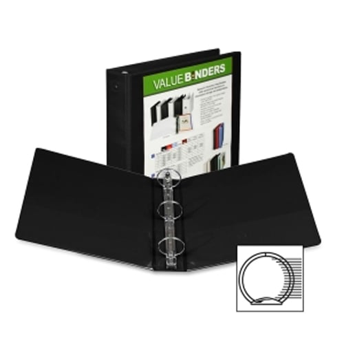 2 Inch SAMSILL Assorted Fashion Economy Insertable Round Ring View Binder