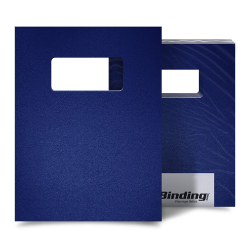 Par Blue 35mil Sand Poly 8.5" x 11" Covers with Windows - 25sets (MP3585X11PBW) Image 1