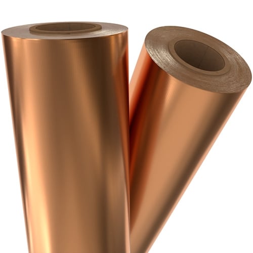 Copper Satin Matte 12" x 100' Laminating / Toner Fusing Foil (SM-COP-40-12)