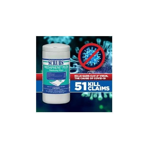 Scrubs Medaphene Plus Disinfecting Wipes - 6 Cans (65 Wipes/Can) (MIS-SIB96365), Work from Home Products Image 1