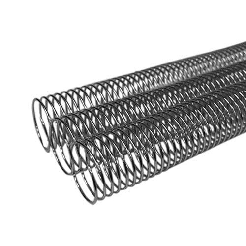 1" Silver Aluminum 4:1 Metal Spiral Coil Binding Spines - 100pk (MYMSC100SVA), MyBinding brand Image 1