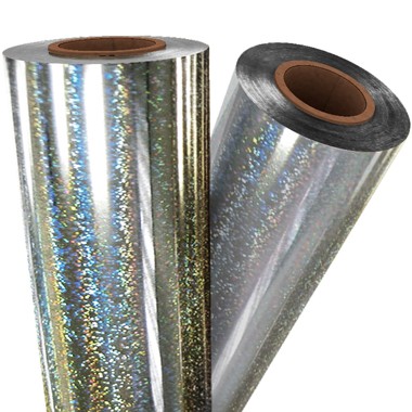 Silver Glitter 12" x 100' Laminating / Toner Fusing Foil (HP-SIL-25-12), MyBinding brand Image 1