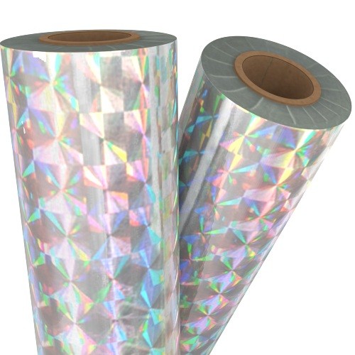 Spin Silver Holographic 8" x 100' Laminating / Toner Fusing Foil (FF-SP-168-8) Image 1