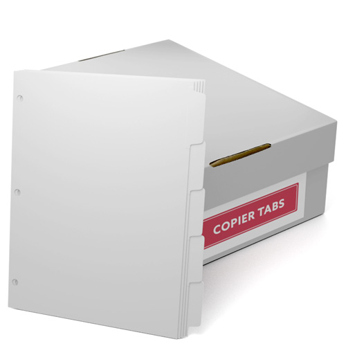 Straight Collated 110lb Plain Paper Copier Tabs with 3 Holes Punched (SC1103H) - $138.99 Image 1