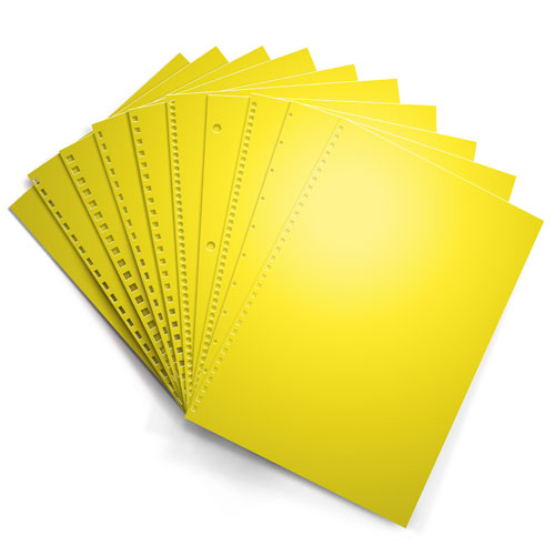 Yellow Punched Binding Paper Image 1