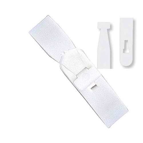 White T-Lock Clear Vinyl Luggage Strap - 500pk (MYID24301000), MyBinding brand Image 1