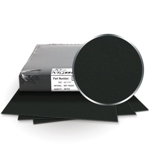 Fibermark Touche Black A4 Size Soft Touch Covers (24pt) - 25pk (MYTCA4BK24) Image 1