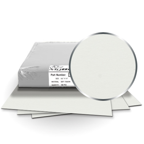 Fibermark Touche White 8.5" x 11" Letter Size Soft Touch Covers - 100pk (MYTC8.5X11WH) Image 1