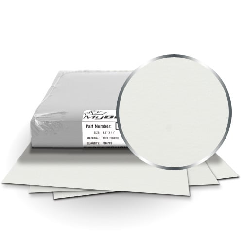 Fibermark Touche White 8.75" x 11.25" Oversize Soft Touch Covers - 100pk (TC875X1125WH) Image 1