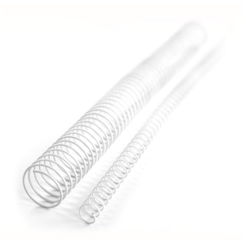 1/4" White 4:1 Metal Spiral Coil Binding Spines - 100pk (MYMSC140WH)