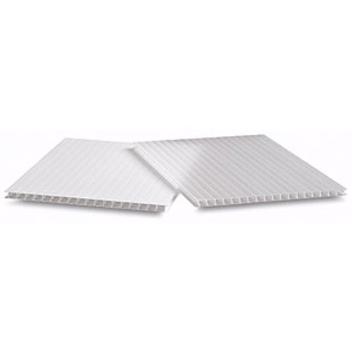 White 4mm Corrugated Plastic 18" x 12" Adhesive Boards - 10pk (CWSA1812) Image 1