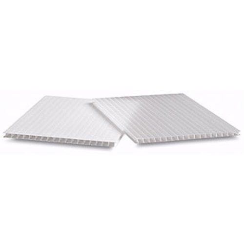 White 4mm Corrugated Plastic 24" x 18" Adhesive Boards - 10pk (CWSA2418) Image 1