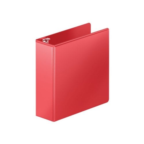 Red Extra Durable Hinge W385-34-1797PP Wilson Jones 1-1//2 Inch 3 Ring Binder Heavy Duty D-Ring View Binder