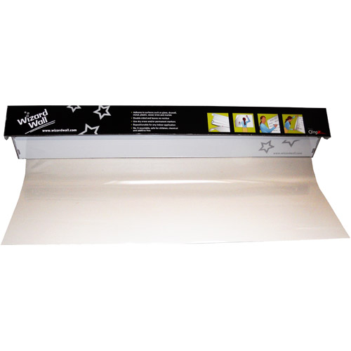 Wizard Wall 28" Clear Static ClingZ Film White Board System (WZW-27525SBC), Wizard Wall Image 1